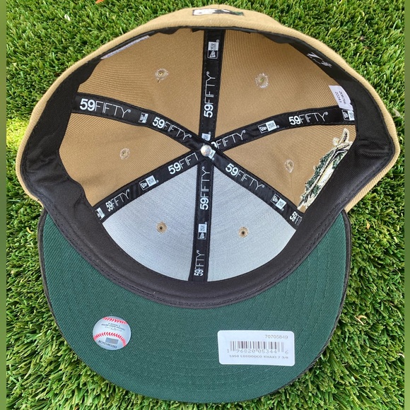 Los Angeles Dodgers All Star Game 2000 Khaki/Green/Black Fitted Cap Size 7 3/8 - Picture 2 of 5